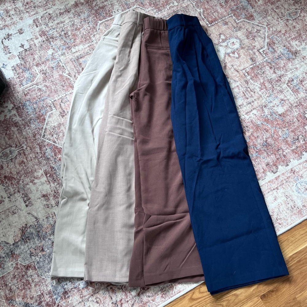 BUNDLE OF 4 Abercrombie & Fitch Viral Sloane Wide Leg Pants size small/long